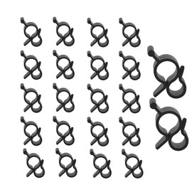 RV Awning Hooks, 20 PCS RV Awning Accessory Hangers, Camping Awning Hook, Piping Rail Accessories for Motorhome, Caravan, Christmas Party, Camping Tent, Indoor and Outdoor Decoration (B-Black)