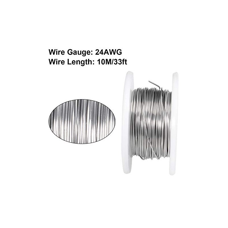 sourcing map 0.5 mm 24AWG Heating Resistance Cable Nichrome Wires
