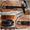 Gusti Kaj Genuine Leather Belt with Silver Buckle Belt Business