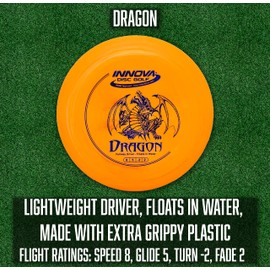 Innova Discs Golf Set 5 Disc Set Includes Disc Golf Driver, Mid-Range,Disc Golf Putter - Innova Star Destroyer, DX Dragon, Disc Golf Discs, Frisbee Golf Discs Set, PDGA Approved Colors Will Vary