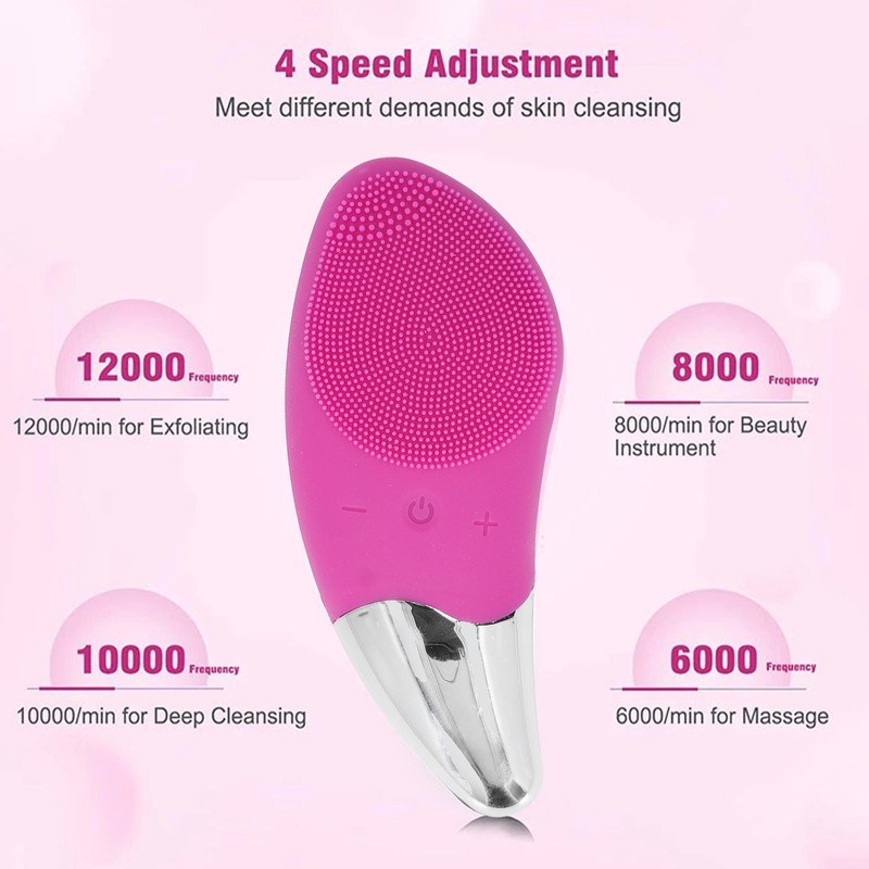 Face Cleansing Brush Deep Pore Cleansing Skin Massager Ultrasonic Silicone