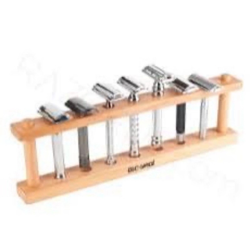 YAQI Wood Razor Holder Display Storage For 7 hole Multiple