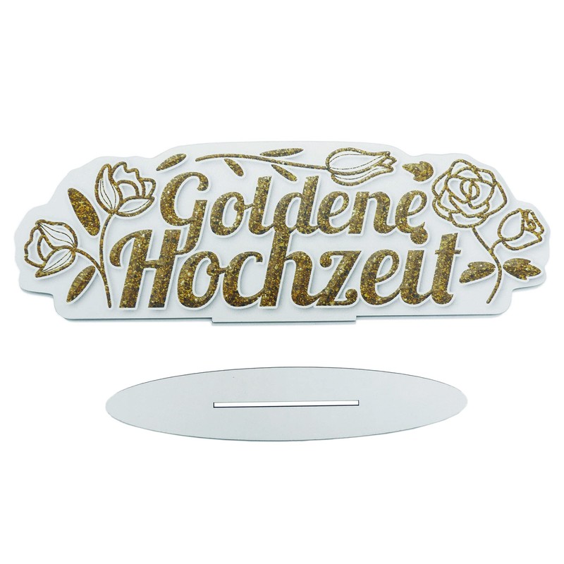 Table Decoration Table Decoration Golden 50th Wedding Table Stand Recyclable