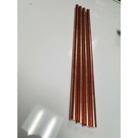 Unbranded (4) 3/8"  Solid Copper Round stock Rod 12"