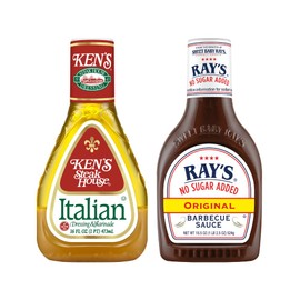 Ken's Steak House Italian Dressing & Marinade, Sweet Baby Ray's Barbecue Sauce (Variety pack)