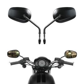 TCMT 8mm Matte Black Rear View Mirrors Fits For Harley Touring Road King CVO Road Street Tri Glide Sportster XL1200 XL883 XG500 XG750 Heritage Softail Street Bob