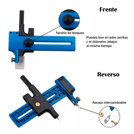 Cortador de Círculos de Papel - Brújula Giratoria Compás Guillotina | Herramienta Rotatoria Ajustable Portatil para Manualidades | Cartón Cartulina Cuero Diseño Arte | Circulos de hasta 30cm Diámetro