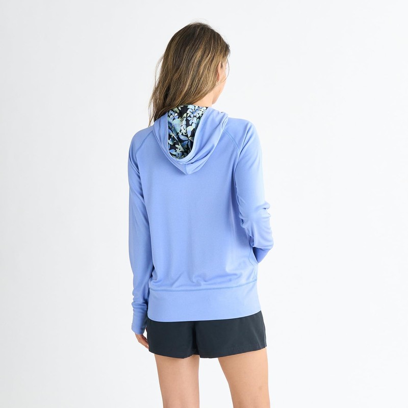 Roxy ARTSY FLORAL LOGO PARKA Women's Rash Guard, blue, L