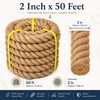 Natural Hemp Rope - 2 Inch x 50 Feet -