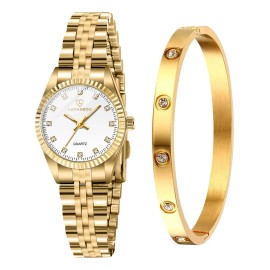 Reloj Mujer Regalo Ben Nevis Elegante Moda Originales Cuarzo Acero Inoxidable Impermeable,los Mejores Regalos Para Dama,correa Dorado