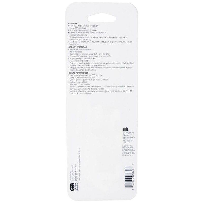 GB Gardner Bender GCT-3304 Continuity Tester