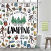 JAWO Big Foot Camping Shower Curtain Outdoor Camper Theme Froest
