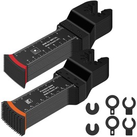 24Pcs Extra Long Oscillating Saw Blade Set Universal Bimetal Oscillating Multitool Blade Precision Teeth Saw Quick Release Arc Edge Japanese Teeth Multitool for Cutting Wood..(24)