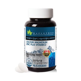 Maple Tree Calcium Magnesium Zinc Plus Vitamin D 1,305mg 90 Tablets / 메이플트리 칼슘마그네슘아연플러스비타민D 1,305mg x 90정