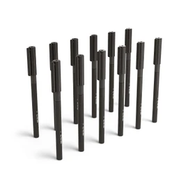 STAPLES TRU RED Ballpoint Gripped Pen Med Point 1.0mm Blk Dozen