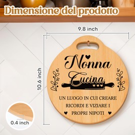 Oma, Geschenk zum Muttertag für Oma, Geschenk für Oma, Geburtstag, Oma, Geschenkideen, Küchengeschenke für Oma, Geschenk für Großeltern, Schneidebrett aus Bambus.