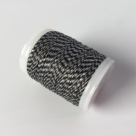 KURUGEILI Archery Durable Nylon Bow String Serving Thread 131 yard/120 m Black and White