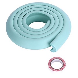 Protector de Bordes y Esquinas para Bebe, Tira de Parachoques de Goma de 6.5 Pies, Juego de Protección para Bordes de Mesa, Muebles, Protectores de Esquinas para Mesa, Chimenea, Encimera (Verde Claro)