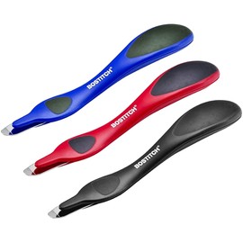 Bostitch Office Professional Magnetic Easy Staple Remover Tool - Staple Puller Stick for Office Home & School - 3 Pack - Black, Blue, and Red