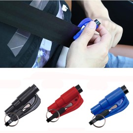 RUIENGCOMM 3 Pieces Car Window Breaker Emergency Keychain Car Escape Tool 2-in-1 Seatbelt Cutter and Window Breaker Seat Belt Cutter and Window Breaker for Land & Underwater Automotive Escape Tool