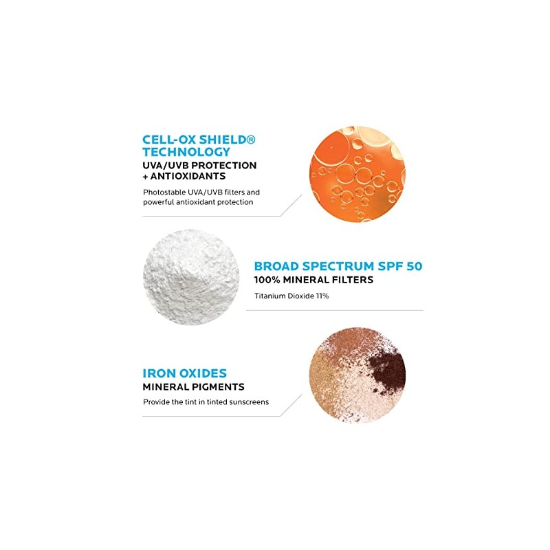 La Roche-Posay Anthelios Tinted Mineral Sunscreen Ultra-Light SPF 50, 1.7