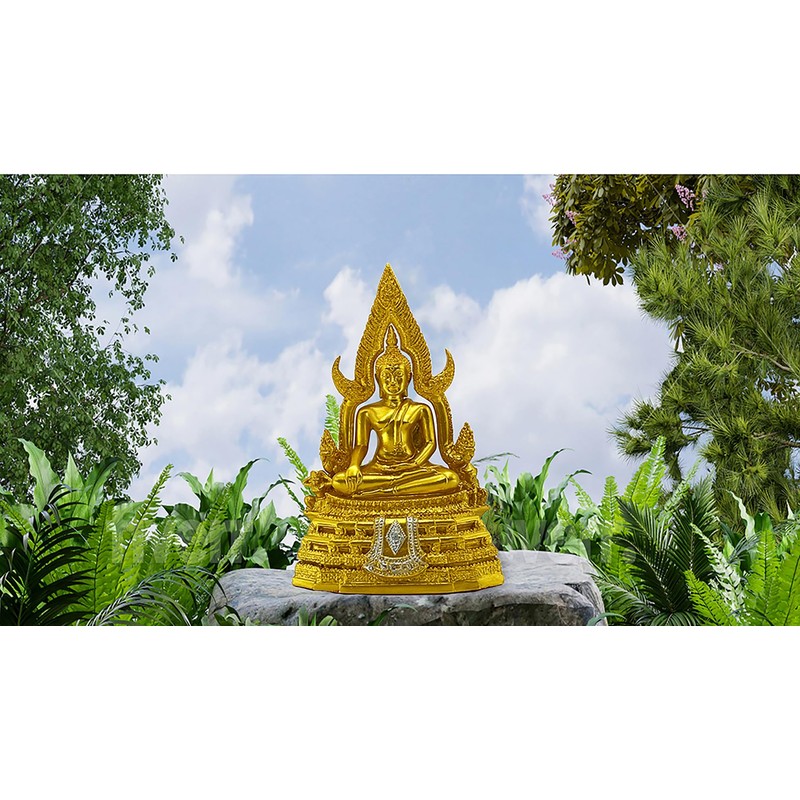 BUDDHO Chinnaraj Thai Buddha Statue for Home Decor 8" h
