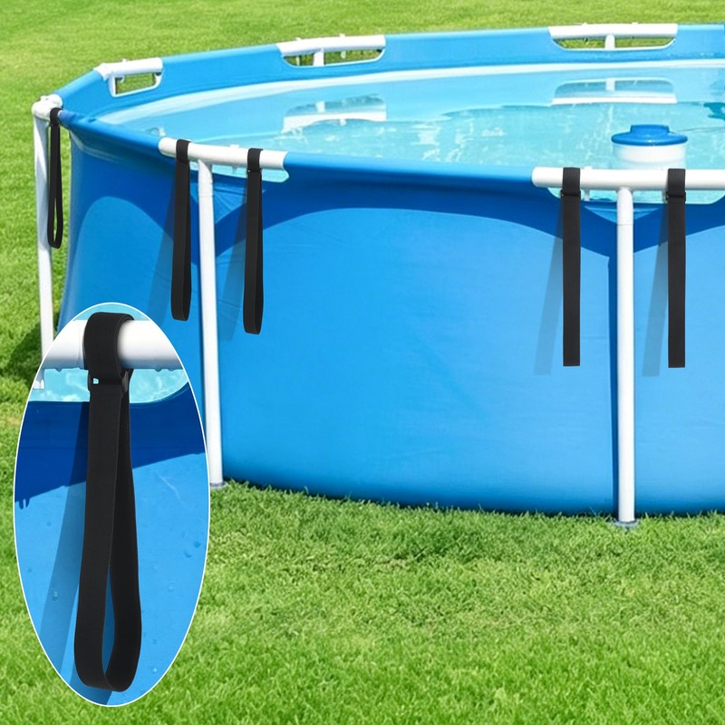 WBCBEC 6Pcs Solar Pool Cover Holder, Adjustable Solar Cover Straps