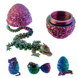 WDKXCN 3D Printed Dragon In Egg, 3D Dragon Eggs With Dragon Inside, Articulated Dragon Egg Toy, Mythical Pieces Dragon for Autism Easter Egg Hunts/Collectors, Home Office Decor Desk Toys