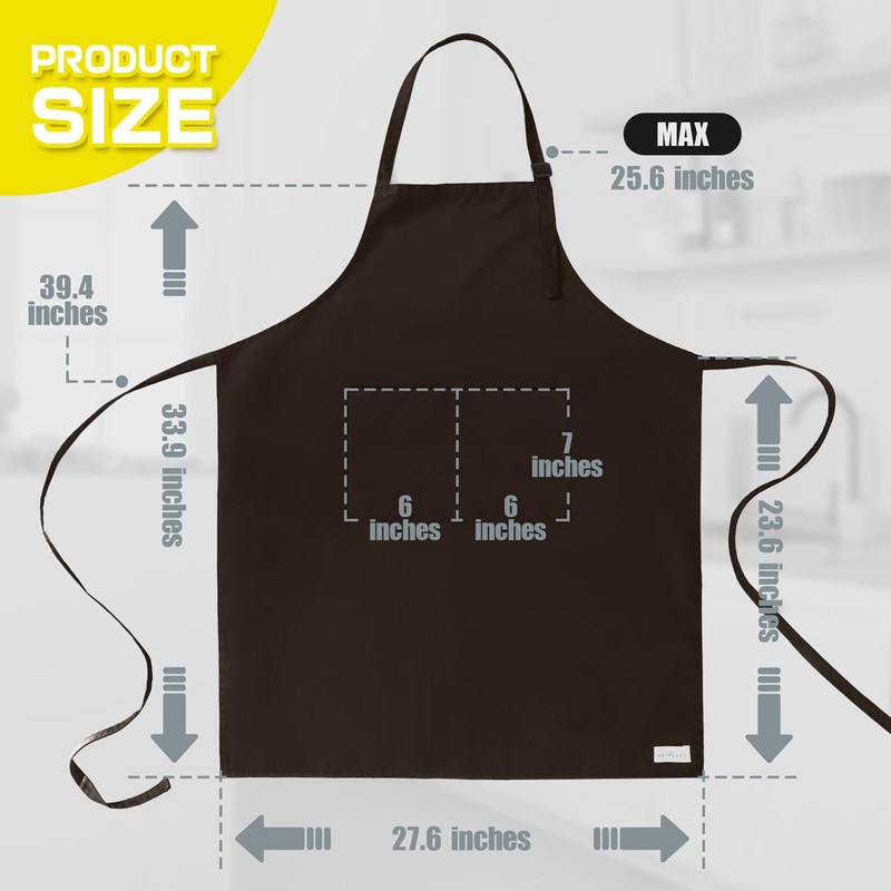 ROTANET Extra Large Apron for Men Adjustable Bib Aprons with