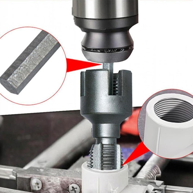 Integrated Internal & External Pipe Threading Tool Kit – 2-in-1