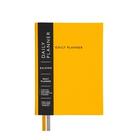 Undated Daily Planner Notebook | To Do Lists Hourly Schedule Note Pages | B6 | Yellow