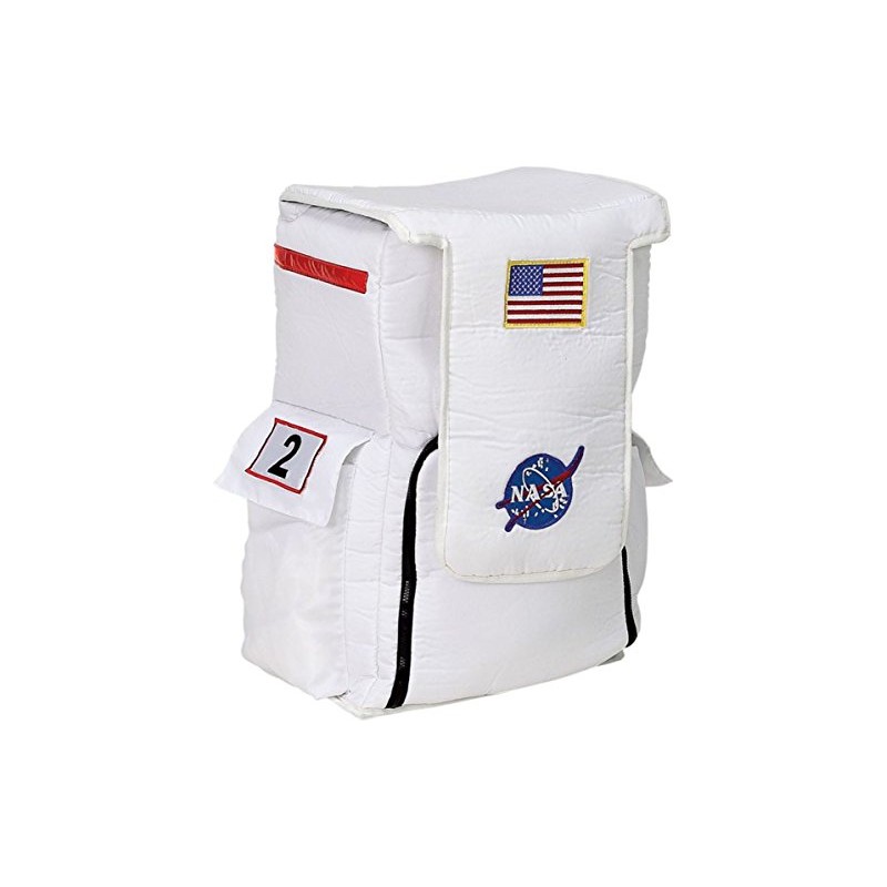 Aeromax Jr. Astronaut Backpack, White, with NASA patches