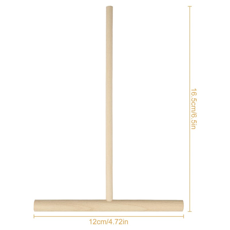 Rumyve 2 Pcs Pancake Spreaders - T-Shaped Natural Wood Crepe