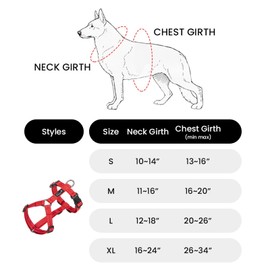 EXCELLENT ELITE SPANKER Walking Dog Harness Soft Padded Reflective Vest Harness Anti-twist Lead for Small Medium Large Dog Cat (Red, M)