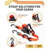 Strapinno Retractable Ratchet Straps - 1 in x 15 ft