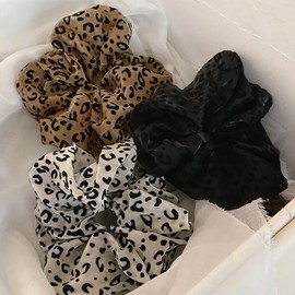 3pcs Leopard and Cheetah Prints, Retro Leopard Pattern Slats,large Hair Bunches