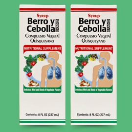 Menper Berro y Cebolla for Cough & Chest Congestion - Expectorant 8 fl oz (2-Pack)