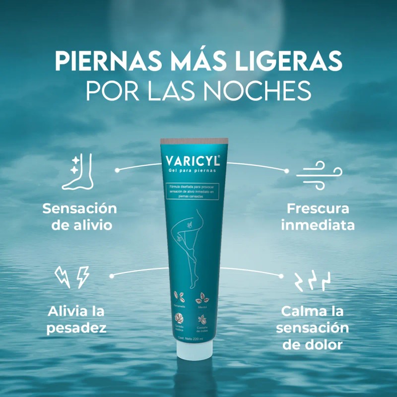 Gel Refrescante Antiinflamatorio Para Piernas Varicyl 220 Ml Mentol
