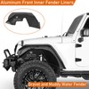 Hooke Road Aluminum Front Inner Fender Liners for 2007-2018 Jeep