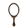 XPXKJ Handheld Mirror with Handle, for Vanity Makeup Home Salon Travel Use (Rust Gold, Oval)