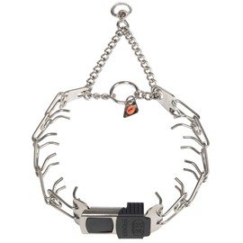 Herm Sprenger Dog Training Prong Collar with Quick Release Cliclock Buckle & Swivel Ring | Adjustable Length German Made Stainless Steel Collar for Small to Medium Dogs Up to 15" Neck (2.25mm Prongs)