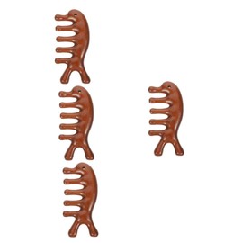 Mikinona 4pcs Wide Tooth Scalp Brush Comb Sandalwood Detangler for Men Boys and Girls Natural Hair Detangler