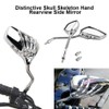 Pairs of Distinctive Skull Skeleton Hand 8mm 10mm Rearview Side