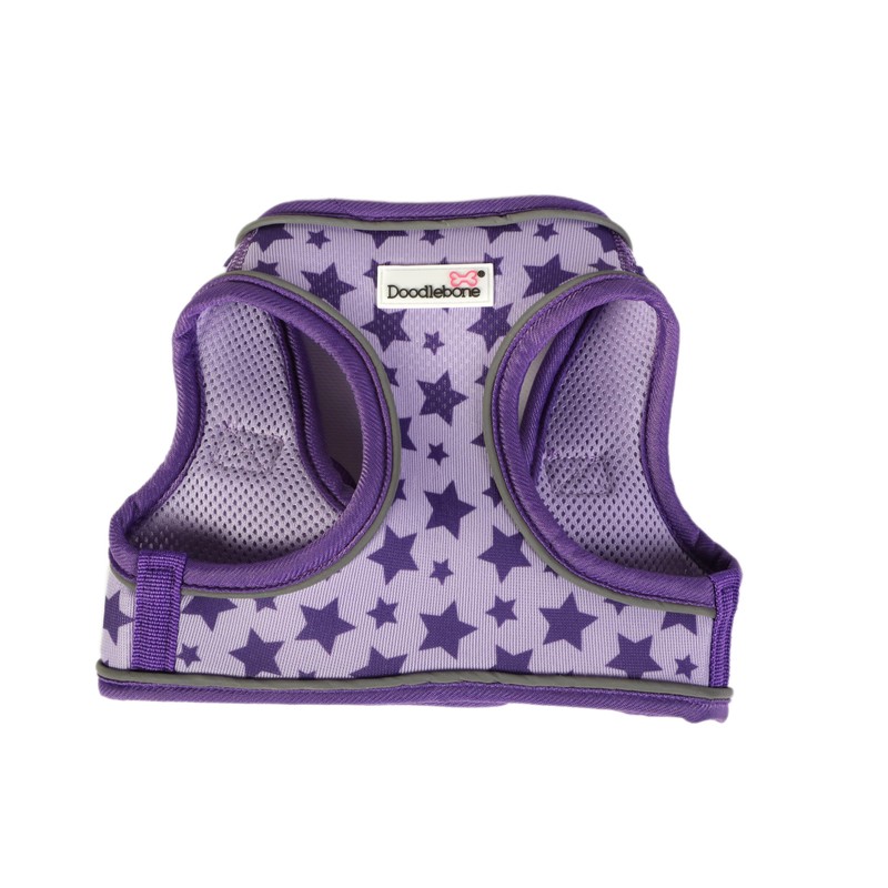 Doodlebone Snappy Harness, Violet Stars, 4