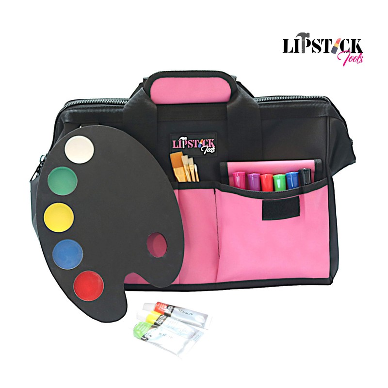 LipStick Tools 18-Inch Multi-Purpose Zip-Top Pink Storage Wide Mouth Tool