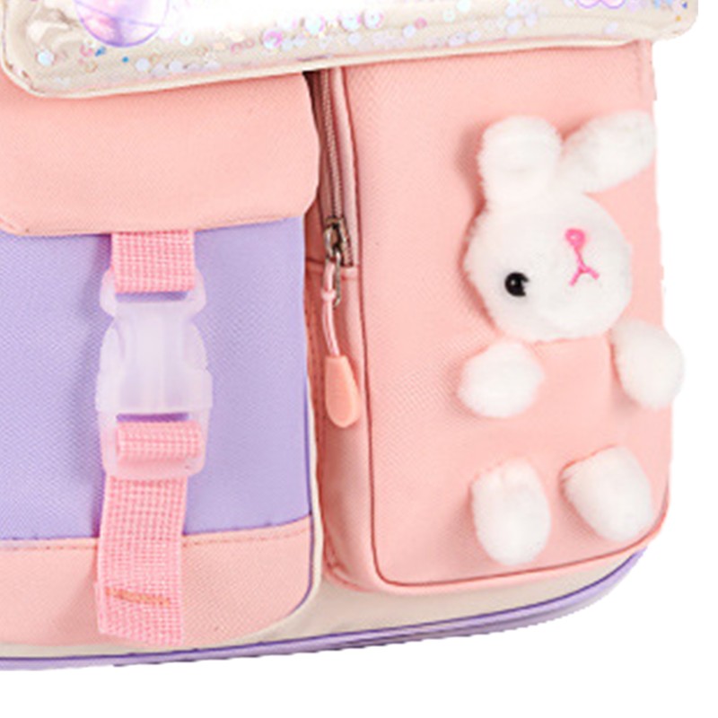 Kids Backpack Soft Comfortable Multi Layer Large Capacity Oxford Fabric