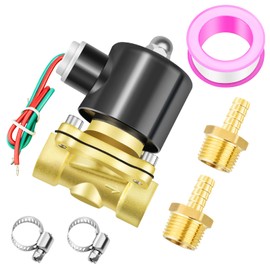 TAILONZ PNEUMATIC 1/2 Inch BSP 220V Brass Electric Solenoid Valve 2W160-15 Normally Closed Water, Air, Diesel