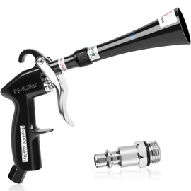 phepetroll Air Blow Gun Car Detailing Dry Cleaning Gun with Tapered Nozzle High Pressure Cleaning Tool, Dryer Blower for Car Surfaces Quickly Blasts Dust, Works with Air Compressor, Black