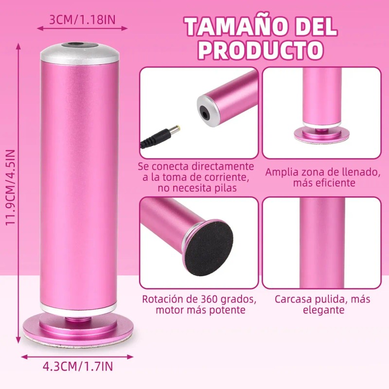Lima Eléctrica Para Pies Y Uñas 2 En 1, Rotación