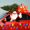 Whaline 130Pcs Christmas Reflective Car Magnets Set 64Pcs Colorful Bulb